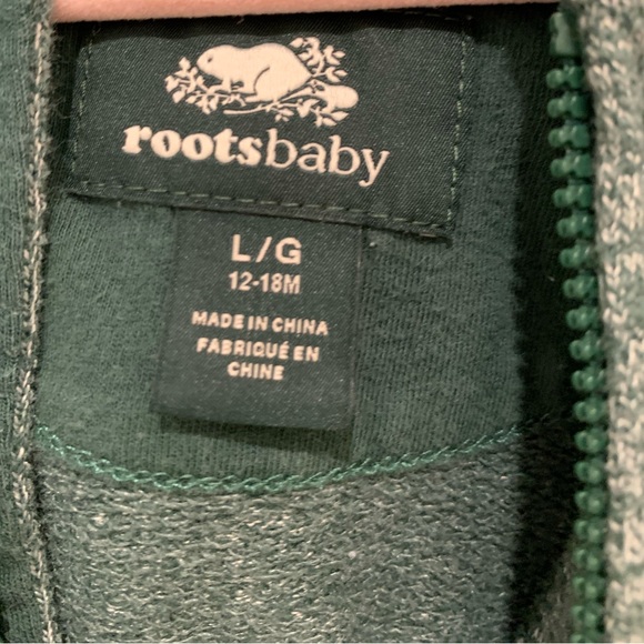 Roots green baby kanga romper. Size 12-18 months. - Picture 3 of 3